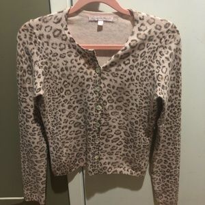 Rebecca Taylor Leopard Print Cardigan